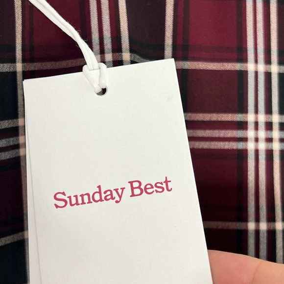 NWT Sunday Best Burgundy Plaid Mini Skirt Sz 4 - Picture 3 of 13